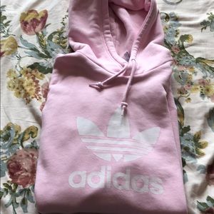 Adidas Pullover Hoodie - Size Small - Pink